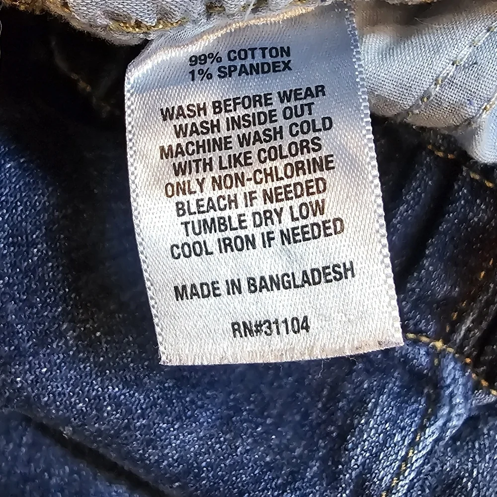 True Craft Kids High Rise Skinny Jeans Distressed Blue Denim Size 12
